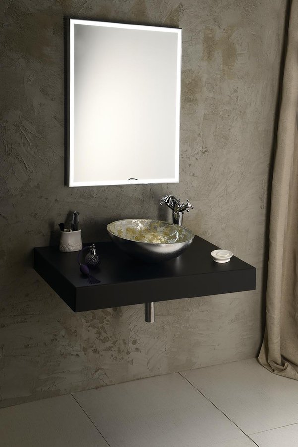 LUMINAR zrcadlo s LED osvětlením v rámu 60x80cm, chrom NL557