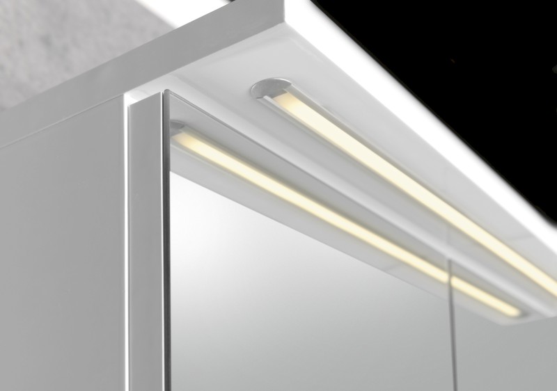 KAWA STRIP galerka s LED osvětlením 60x70x22cm, bílá WGL60S