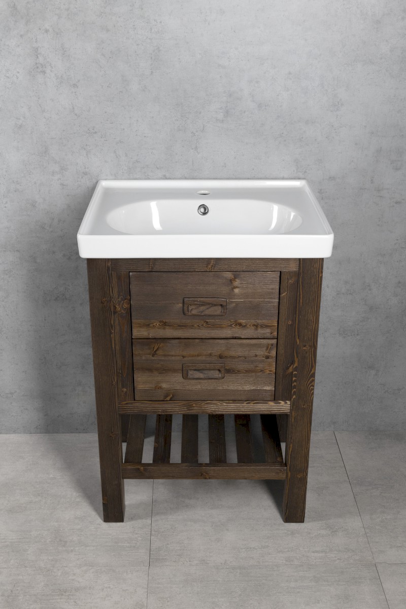 BRAND umyvadlová skříňka 56x83x43cm, mořený smrk BA068S