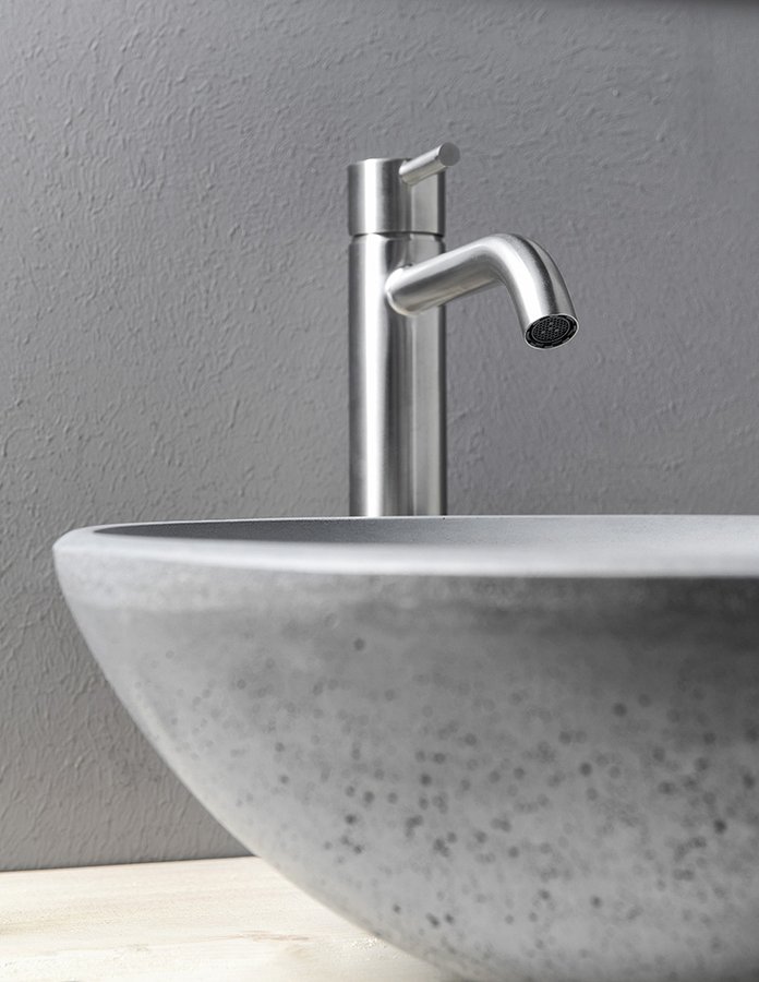 MINIMAL stojánková umyvadlová baterie vysoká, nerez mat MI202