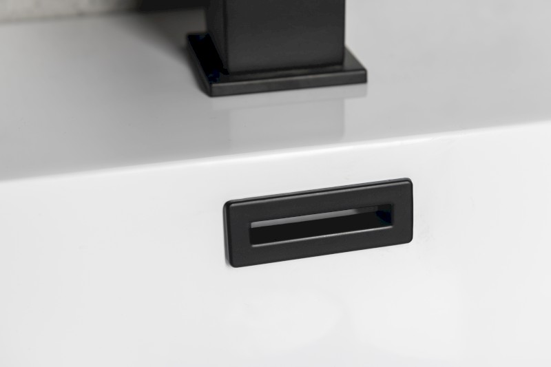 Krytka přepadu umyvadla, černá mat AT612