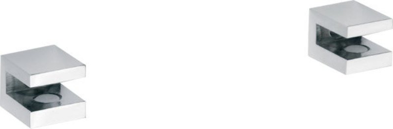 ASOFFI držáky skleněné poličky 8mm, chrom XJ018