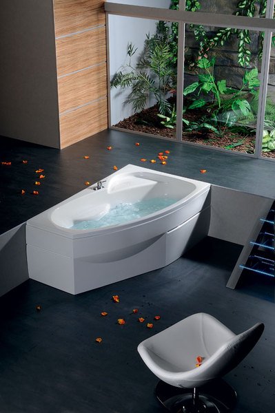 MAMBA L asymetrická vana 160x95x44cm, bílá 27111