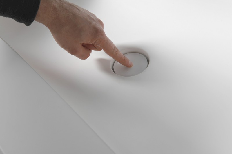 ARUBA dvojumyvadlo, Rockstone, 220x51,5cm, pravé, bílá mat AR220-B2R