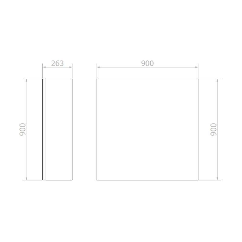 TOWEL zrcadlová skříňka 90cm se senzorovým dávkovačem mýdla, vodovodní baterií a zásobníkem na papírové ručníky MUM000117