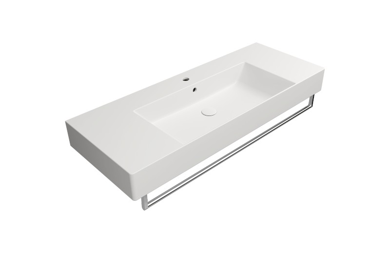KUBE X keramické umyvadlo 120x47cm, s odkládacími plochami, bílá mat 9452109