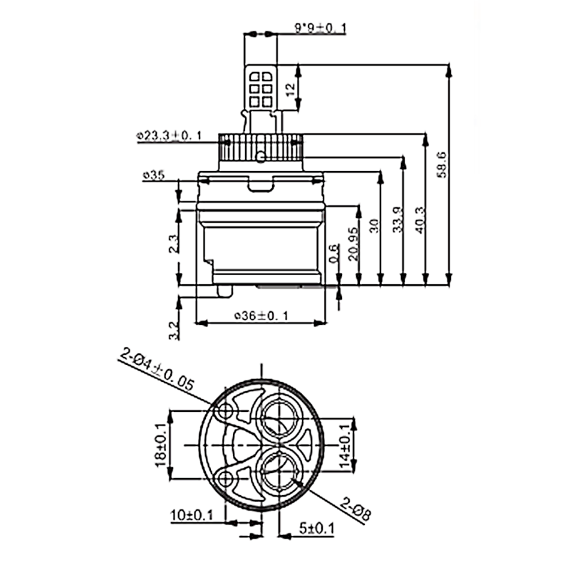 Směšovací kartuše 35mm, nízká 521702