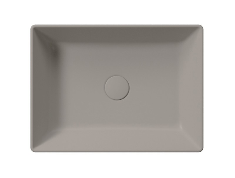 KUBE X keramické umyvadlo na desku, 50x37cm, tortora mat 942905