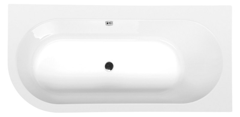 ASTRA R MONOLITH asymetrická vana 160x75x60cm, bílá/černá 34611MB