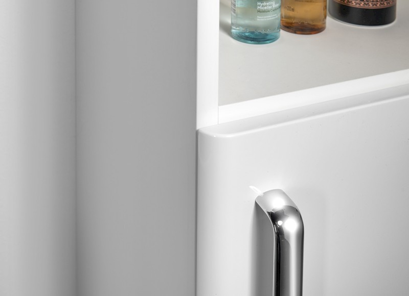 THEIA skříňka vysoká 40x138x20cm, 2x dvířka, levá/pravá, bílá TH400-3030