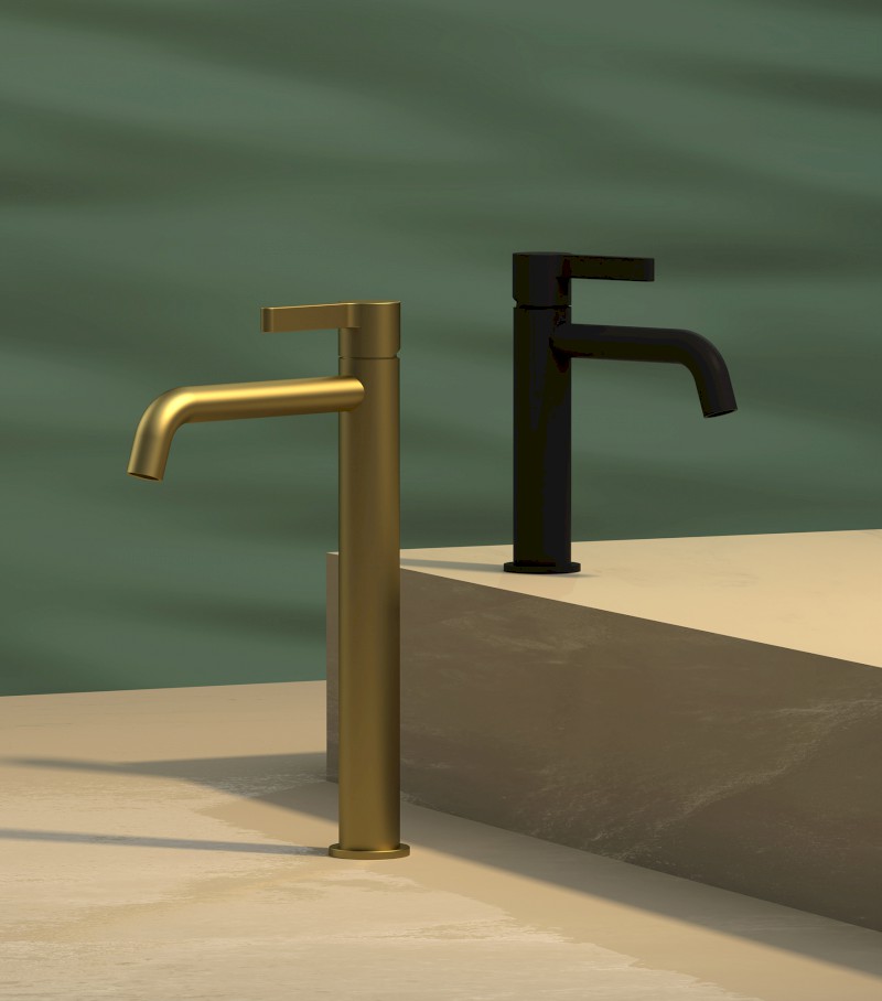 ICONIC stojánková umyvadlová baterie, černá mat AF002B