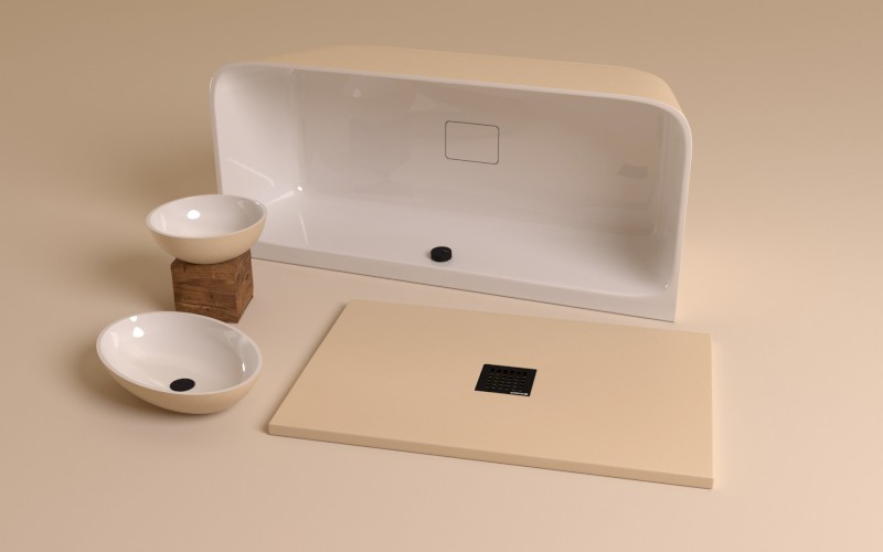 FLEXIA vanička z litého mramoru s možností úpravy rozměru, 130x80cm, béžová mat 72899.81