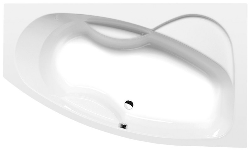 MAMBA R asymetrická vana 160x95x44cm, bílá 28111