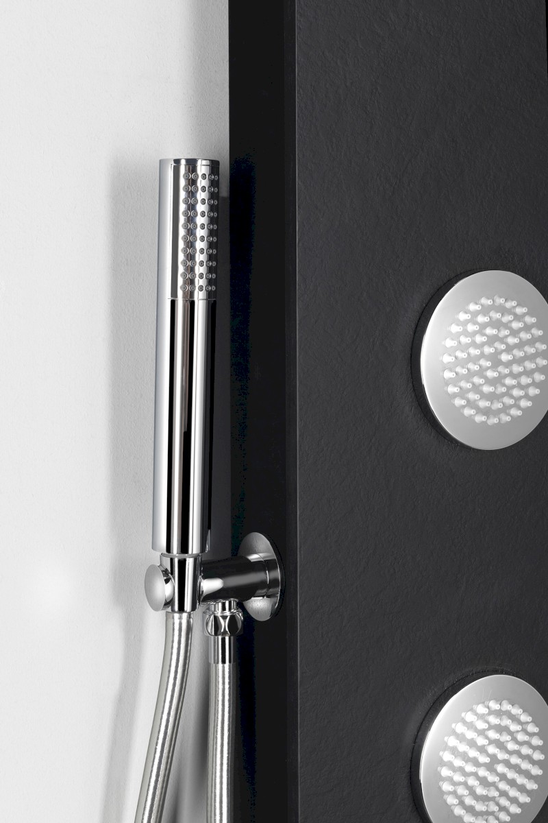 SPIRIT ROUND termostatický sprchový panel 250x1550mm, černá 71251