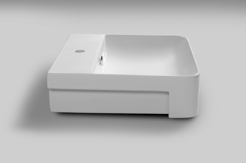 SOTT AQUA keramické umyvadlo polozápustné, 59x49cm, bílá 10SQ51058