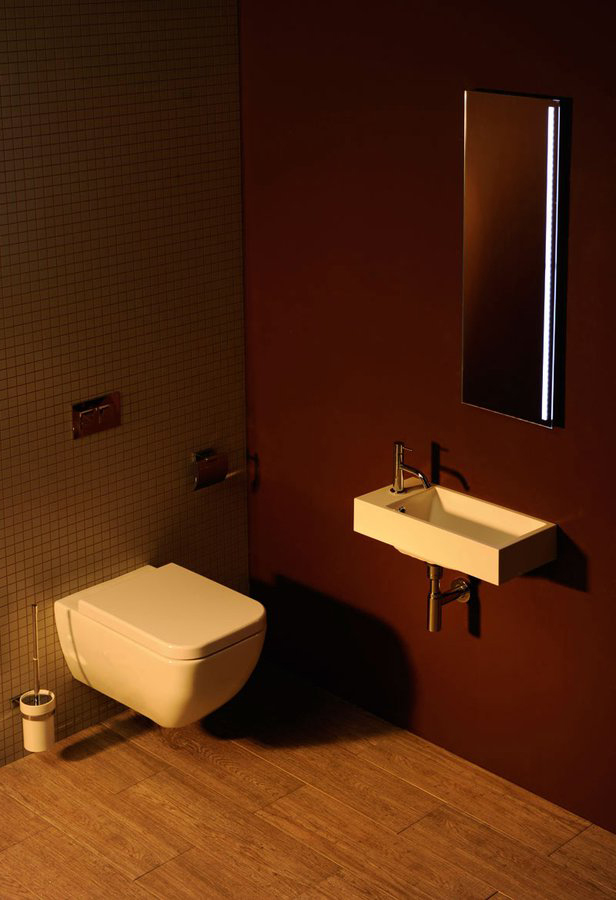 ARIANA umývátko, litý mramor, 50x25cm, baterie vlevo, bílá SM012