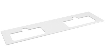 BRAHEA deska rockstone se 2 otvory 171,6x51,5cm, bílá mat BT172-0101