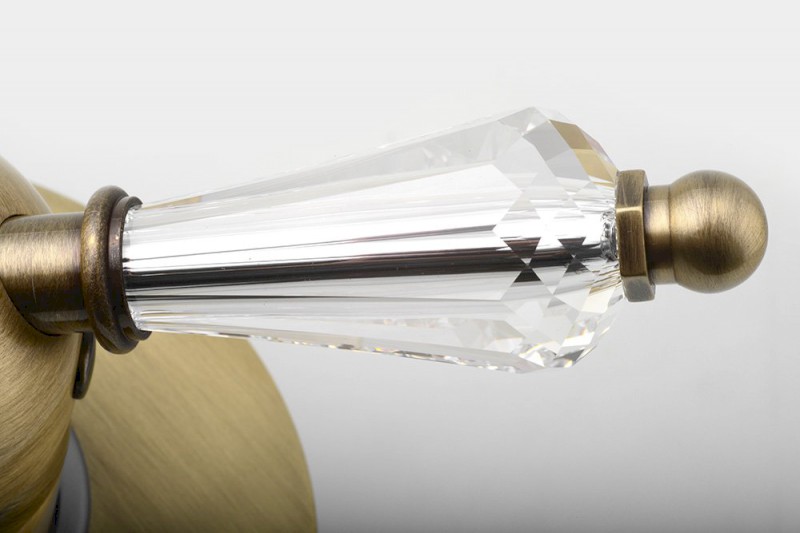 KIRKÉ CRYSTAL podomítková sprchová baterie, 1 výstup, páčka krystal, bronz KI41KB