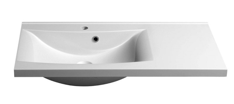 LUCIOLA umyvadlo, litý mramor, 90x48cm, levé, bílá 50093