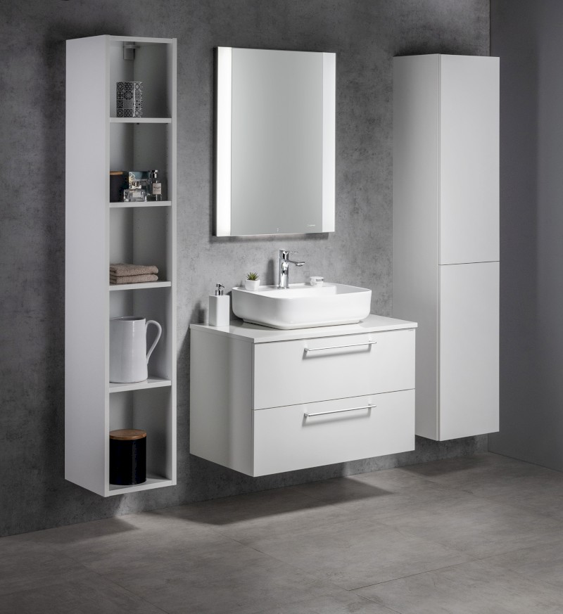 Deska DTDL 81x1,8x46,5cm, bílá lesk CR081-3030