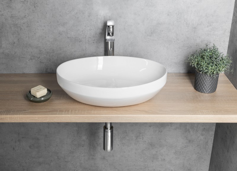 Keramické umyvadlo na desku 50,5x37cm, bílá 50361