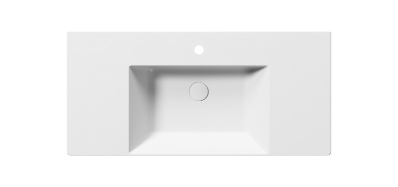 KUBE X keramické umyvadlo 100x47cm, s odkládacími plochami, bílá mat 9451109