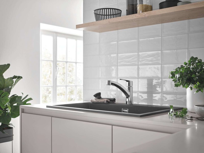 QuickFix Start Dřezová baterie s výsuvnou sprškou, chrom GROHE 30531001