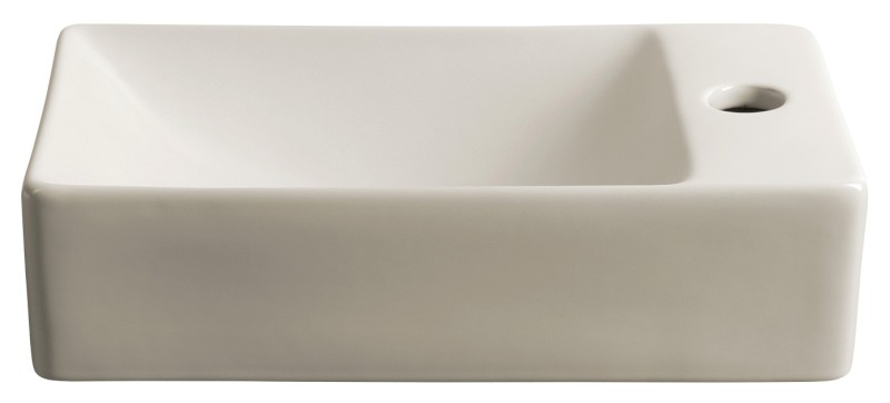 MARGITHA keramické umývátko 38x22cm, otvor pro baterii vpravo, ivory MGT38221