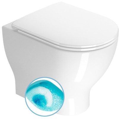 CITY PRO WC mísa stojící, Swirlflush, 35x52cm, spodní/zadní odpad, bílá ExtraGlaze 911011