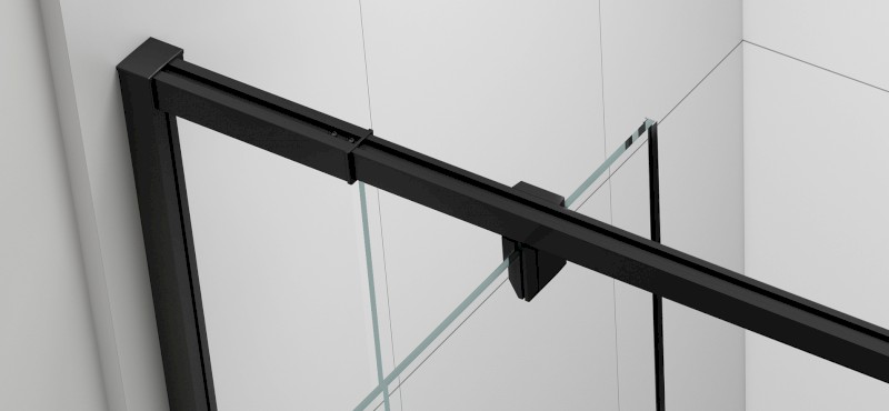 EASY BLACK sprchové dveře otočné 880-1020mm, čiré sklo EL1715B