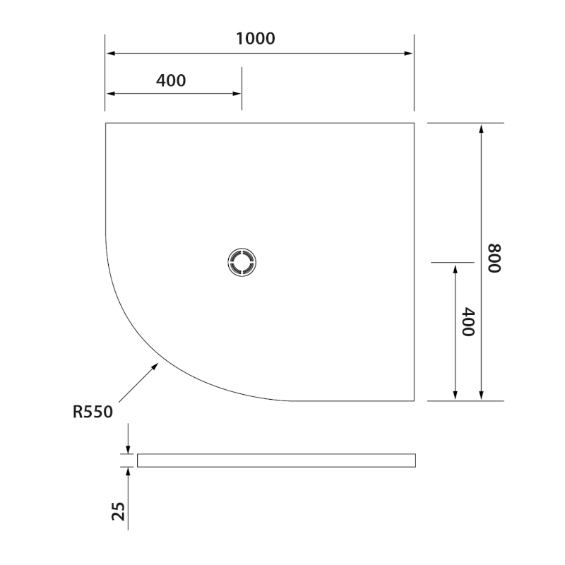 FLEXIA vanička z litého mramoru čtvrtkruh, s možností úpravy rozměru, 100x80cm, R550, pravá 91251