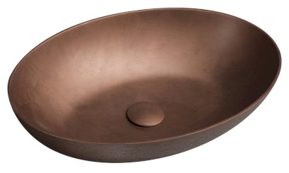 FORMIGO betonové umyvadlo na desku, 60x40cm, měď mat FG220