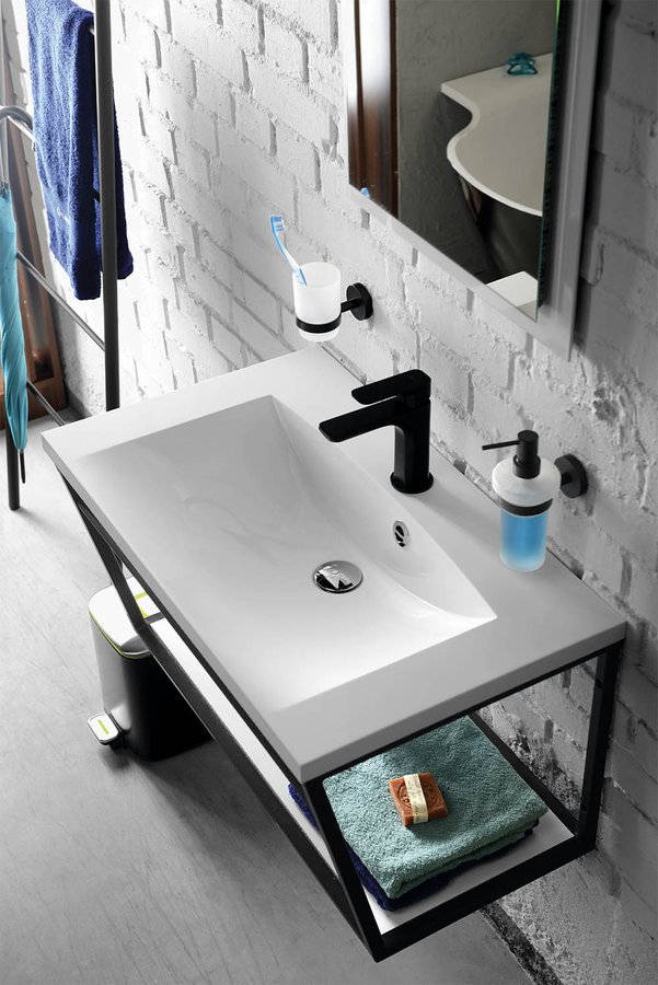 X-ROUND BLACK dávkovač mýdla 230ml, mléčné sklo, černá mat XR101B