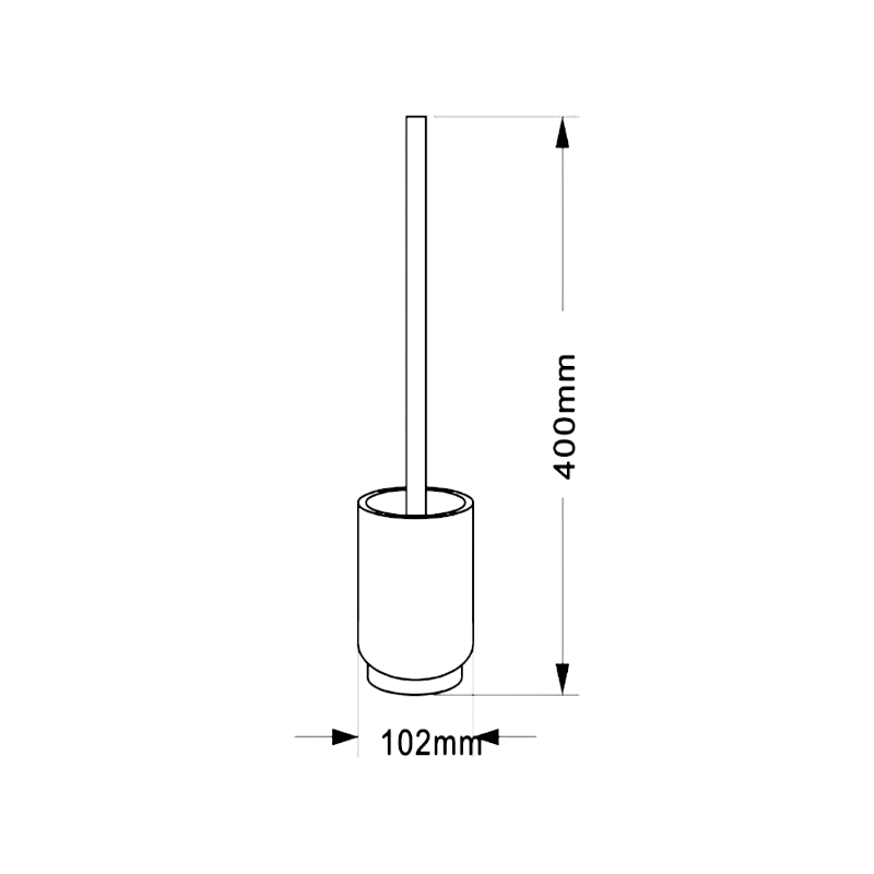 FANCY WC štětka na postavení, bílá 2126401