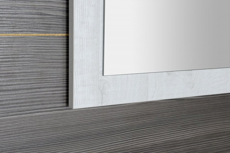 TREOS zrcadlo v rámu 110x50cm, dub Polar TS100-1010