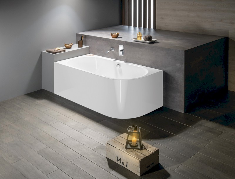VIVA L MONOLITH asymetrická vana 180x75x60cm, bílá 72099M