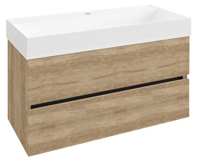 ODETTA umyvadlová skříňka 95x50x43,5cm, dub Alabama DT100-2222