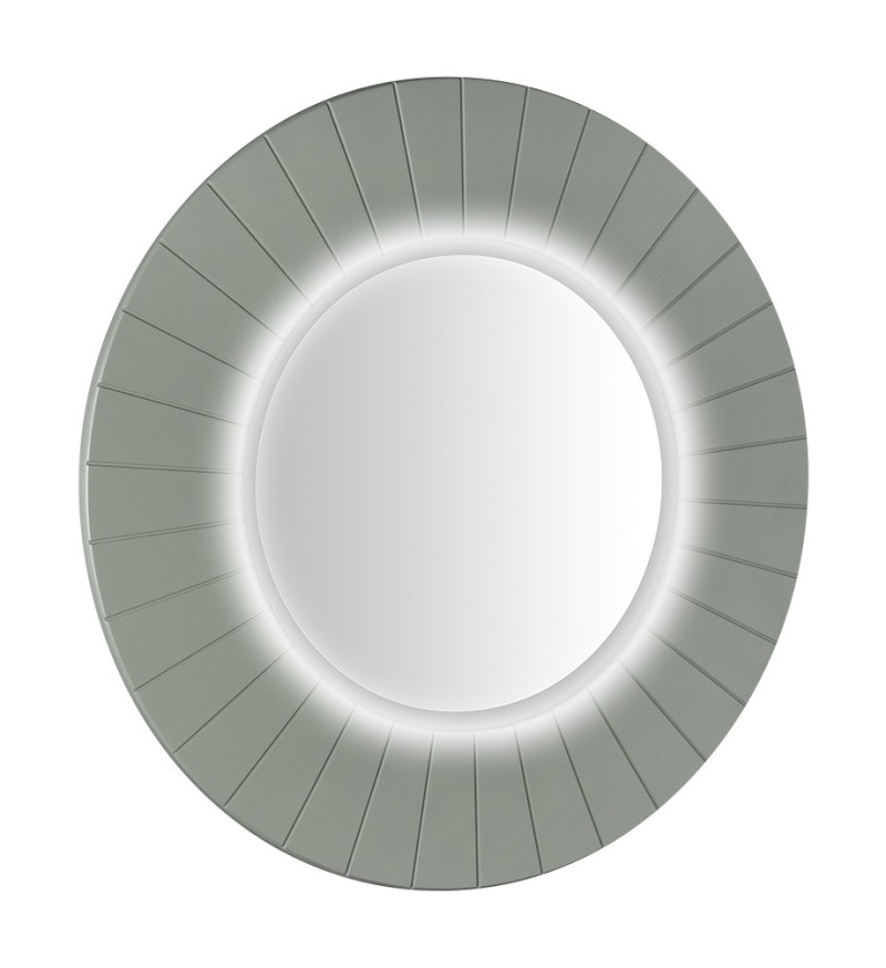 LUMIRO STRIP kulaté zrcadlo s LED osvětlením v rámu ø 75cm, verde LR750-4444S