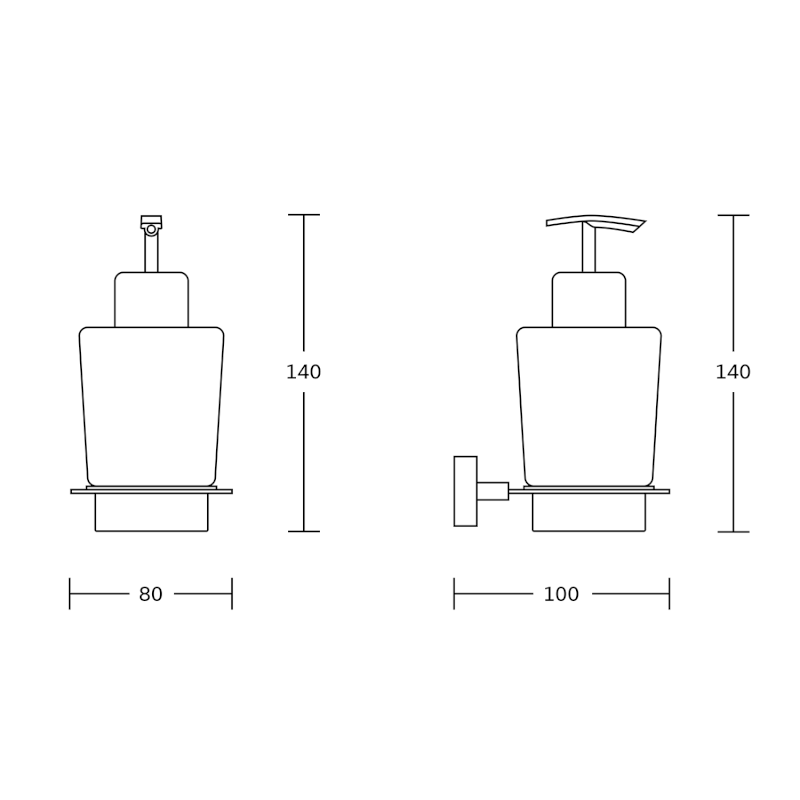APOLLO dávkovač mýdla, 200ml, mléčné sklo, chrom 1416-19