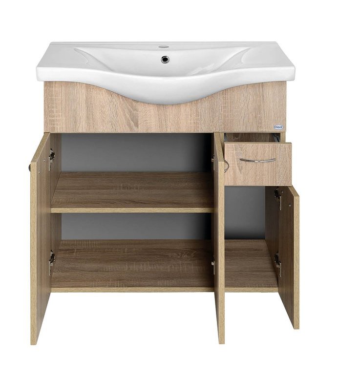 KERAMIA FRESH umyvadlová skříňka 74,5x74x34,7cm, dub platin 50083