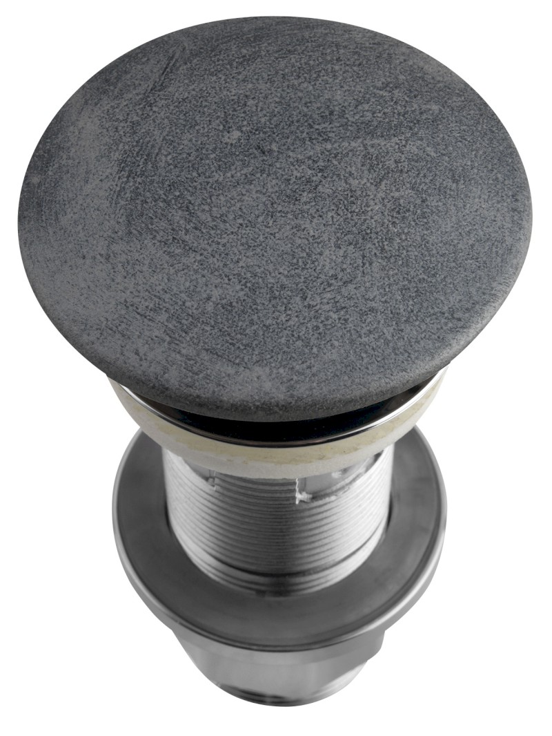 Umyvadlová výpust 5/4“, click-clack, betonová zátka, 10-80mm, stříbrná mat FG919