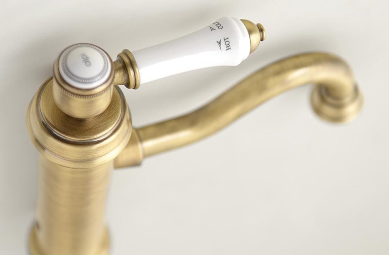 VIENNA stojánková umyvadlová baterie s výpustí, bronz VO002BR