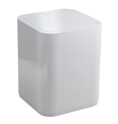 SEVENTY odpadkový koš výklopný, 8l, plast ABS, bílá 630922