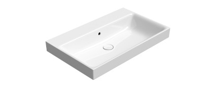 NUBES keramické umyvadlo 80x50cm, bez otvoru, bílá ExtraGlaze 9622011