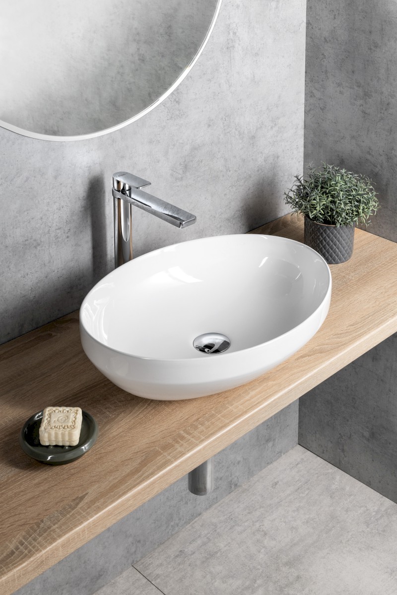 Keramické umyvadlo na desku 50,5x37cm, bílá 50361