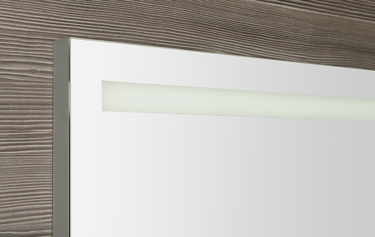 BRETO zrcadlo s LED osvětlením a policí 80x60,8cm BT080