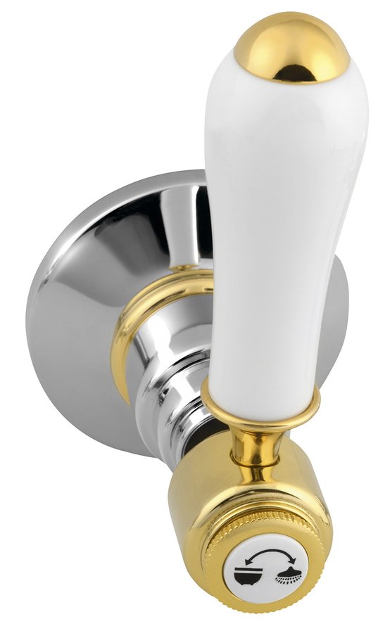 ANTEA podomítková sprchová baterie, 2 výstupy, chrom/zlato SET305-102