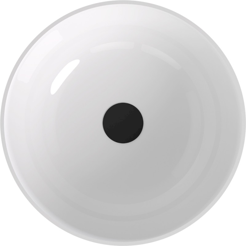 BANERA ROUND umyvadlo na desku, litý mramor, průměr 39cm, bílá/béžová mat 14337.82