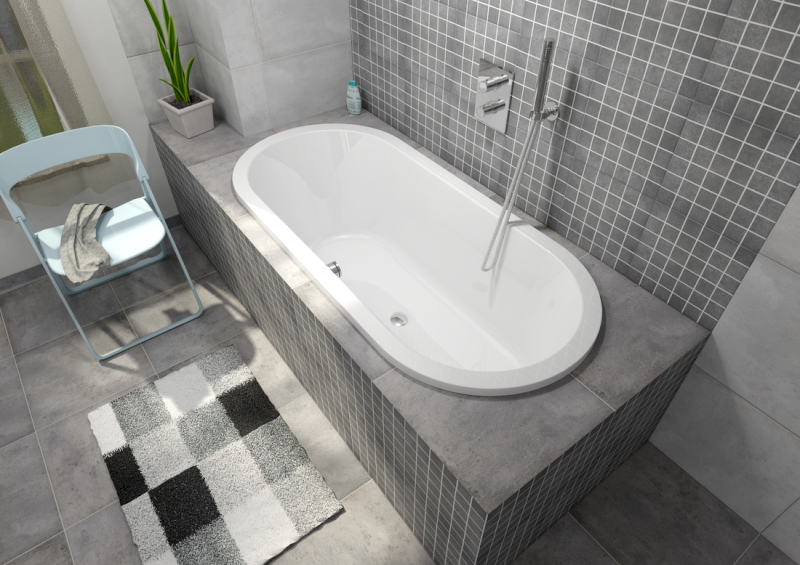 ASTRA O oválná vana 165x75x48cm, bílá 35611