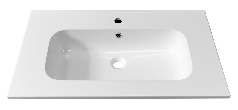 SIDRA umyvadlo, litý mramor, 81x46cm, bílá SD081